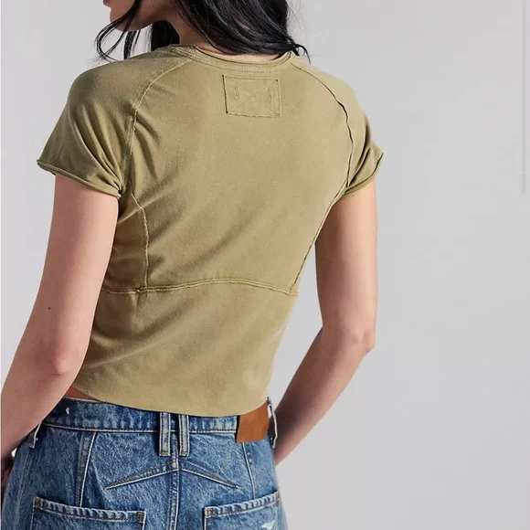 We The Free Protagonist Cropped Cap Sleeve Tee - Picture 3 of 5